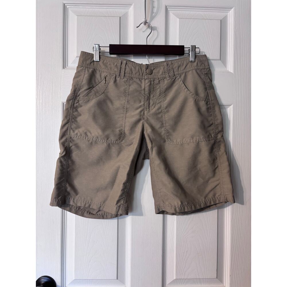 The North Face Shorts Women's Size 8 UPF 50 Roll Up Leg Activewear Tan Khaki